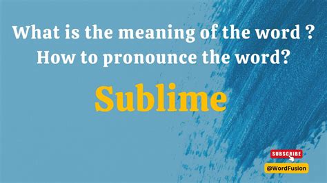 how to pronounce sublime.